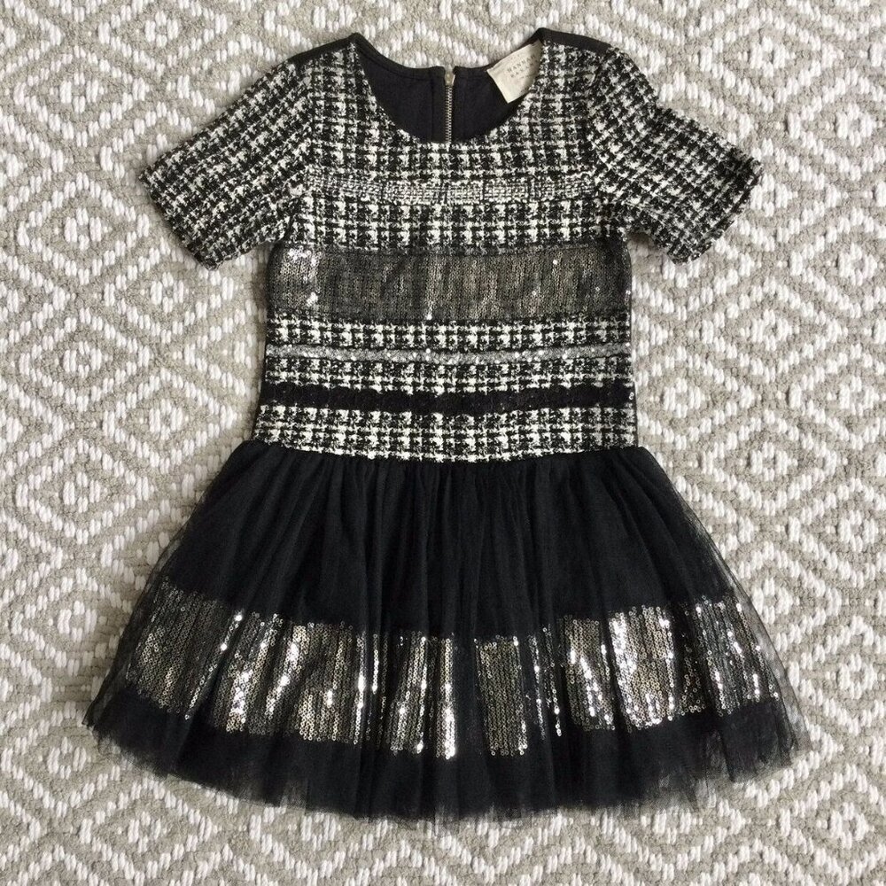 Hannah Banana Tweed Sequin Dress